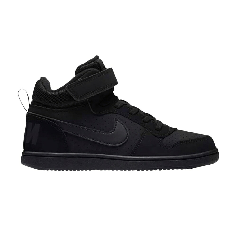 ナイキ コート ミッド 黒色 ブラック コートバーロウ 'TRIPLE BLACK' ジュニア キッズ NIKE COURT BOROUGH MID PS / BLACK BLACK BLACK ベビー マタニティ スニーカー｜スニケス