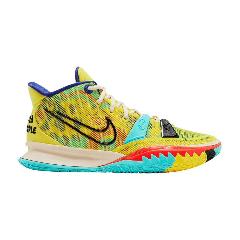 ナイキ カイリー 黄色 イエロー ストライク 緑 グリーン '1 PEOPLE' スニーカー メンズ NIKE KYRIE 7 WORLD 1 / YELLOW STRIKE GREEN ABYSS BRIGHT