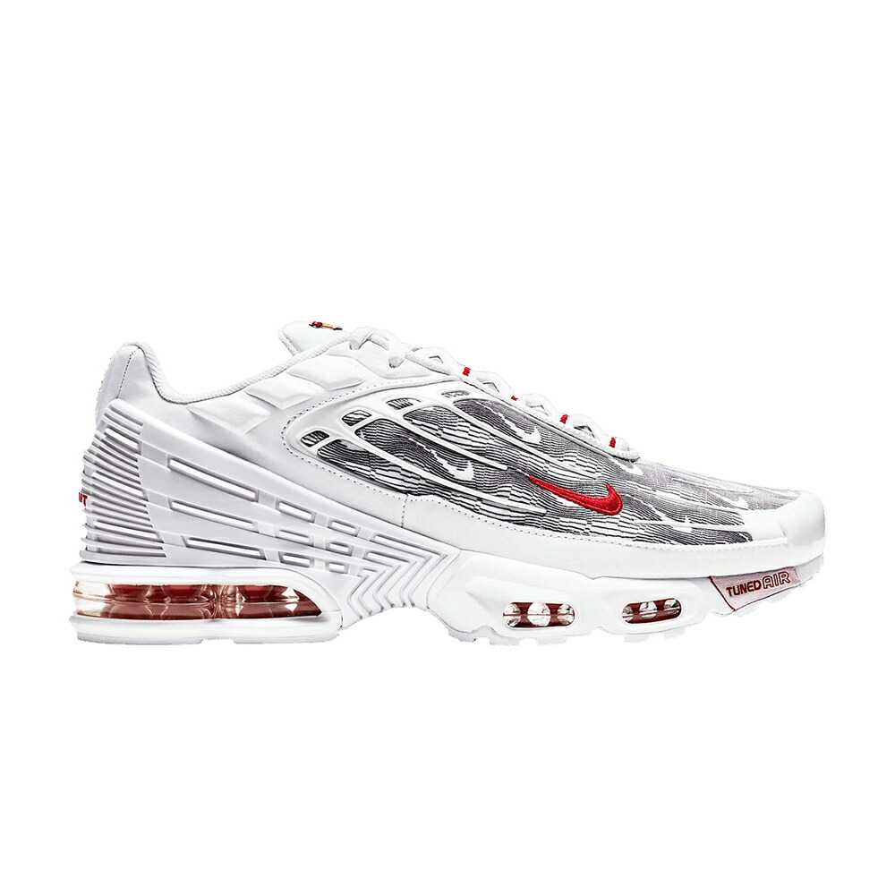 ナイキ マックス 白色 ホワイト 赤 レッド 黒色 ブラック エアマックスプラス 'TOPOGRAPHY WHITE' スニーカー メンズ NIKE AIR MAX PLUS 3 PACK - / WHITE UNIVERSITY RED BLACK