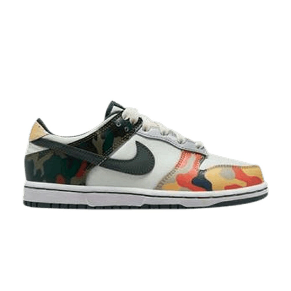 ナイキ ダンク ビンテージ ヴィンテージ 緑 グリーン 橙 オレンジ ダンクロー 'SAIL MULTICAMO' ジュニア キッズ NIKE DUNK LOW SE PS MULTI-CAMO' / SAIL VINTAGE GREEN TOTAL ORANGE ベビー マタニティ スニー