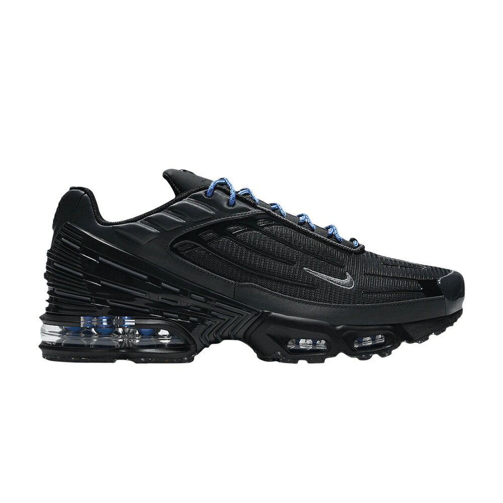 ナイキ マックス 灰色 グレー 黒色 ブラック 青色 ブルー エアマックスプラス 'BLACK BLUE' スニーカー メンズ NIKE AIR MAX PLUS 3 LIGHT PHOTO / IRON GREY BLACK LIGHT PHOTO BLUE|スニケス