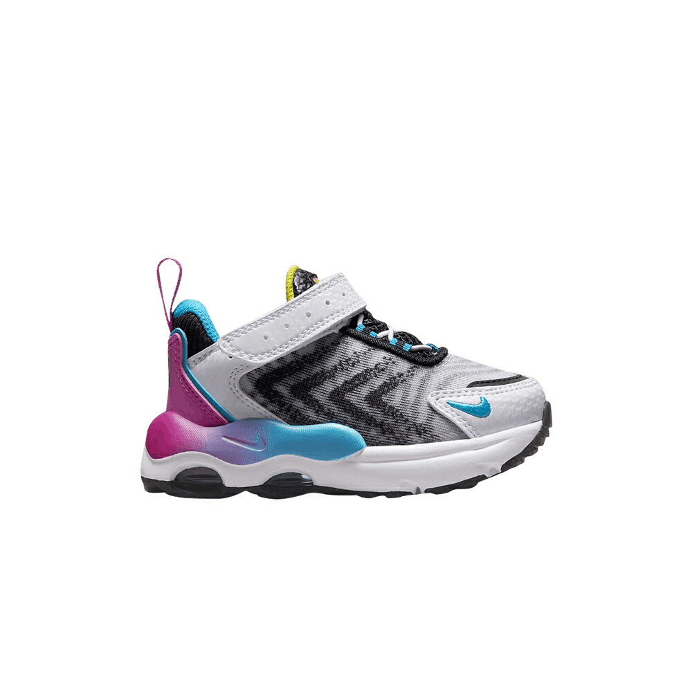 ナイキ マックス 白色 ホワイト 黒色 ブラック 黄色 イエロー 青色 ブルー エアマックス 'BRIGHT COLORS!' ベビー NIKE AIR MAX TW TD / WHITE BLACK OPTIC YELLOW BLUE