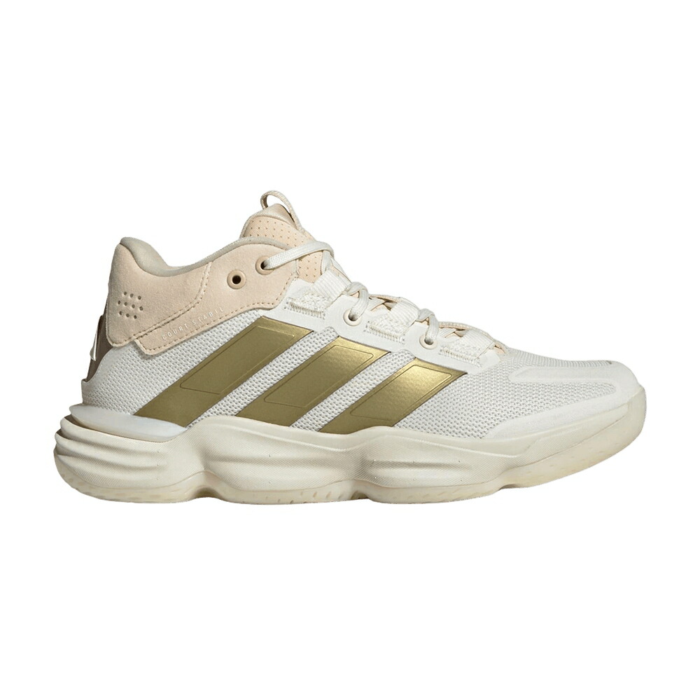 アディダス コート 白色 ホワイト ゴールド OFF GOLD スニーカー レディース ADIDAS WMNS COURT STABIL INDOOR WHITE / OFF WHITE GOLD METALLIC CRYSTAL
