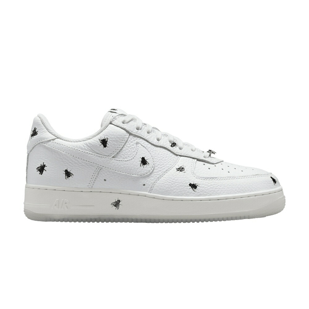 ナイキ 白色 ホワイト 黒色 ブラック エアフォース HOUSEFLIES スニーカー メンズ NIKE AIR FORCE 1 LOW / SUMMIT WHITE BLACK