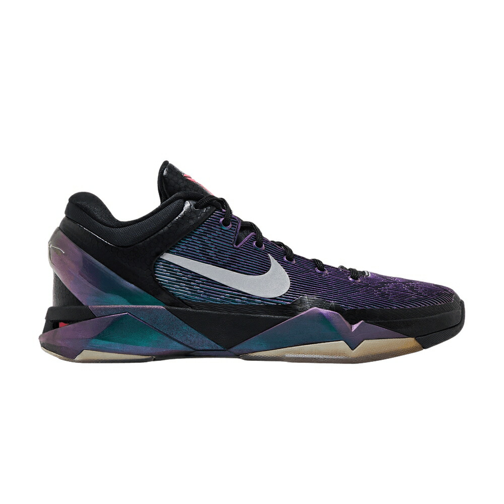 ナイキ ズーム コービー システム 黒色 ブラック コート 紫 パープル 青色 ブルー INVISIBILITY CLOAK スニーカー メンズ NIKE ZOOM KOBE 7 SYSTEM / BLACK COURT PURPLE TRQS BLUE