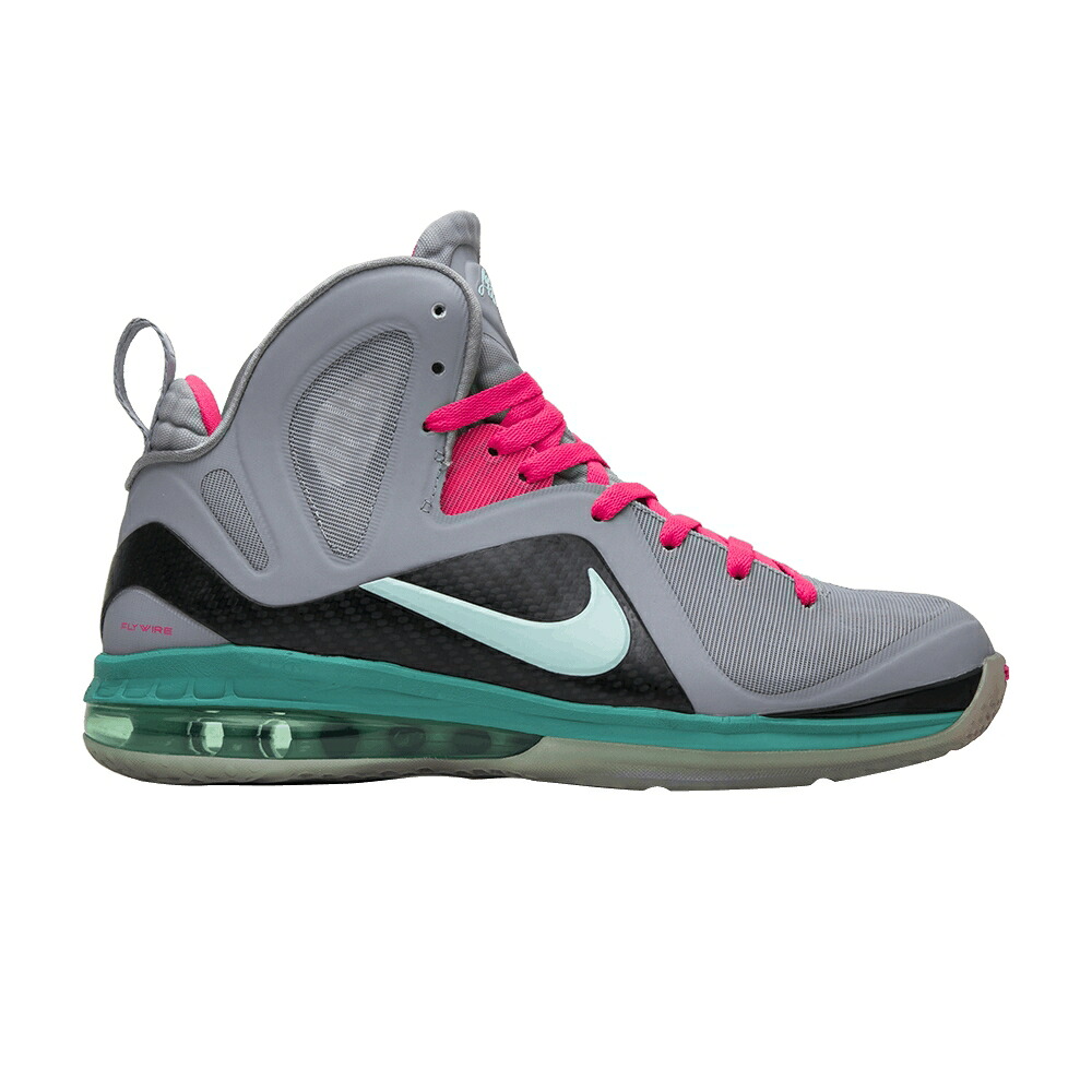 ナイキ レブロン エリート 灰色 グレー 緑 グリーン P.S. 'SOUTH BEACH' スニーカー メンズ NIKE LEBRON 9 ELITE / WOLF GREY MINT CANDY NEW GREEN|スニケス