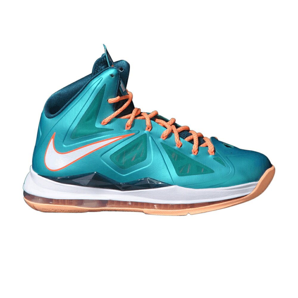 ナイキ レブロン \u0027マイアミ ドルフィンズ\u0027 スニーカー メンズ NIKE LEBRON 10 \u0027MIAMI DOLPHINS\u0027 / ATMC TL SL DK ATMC TL TTL ORNG
