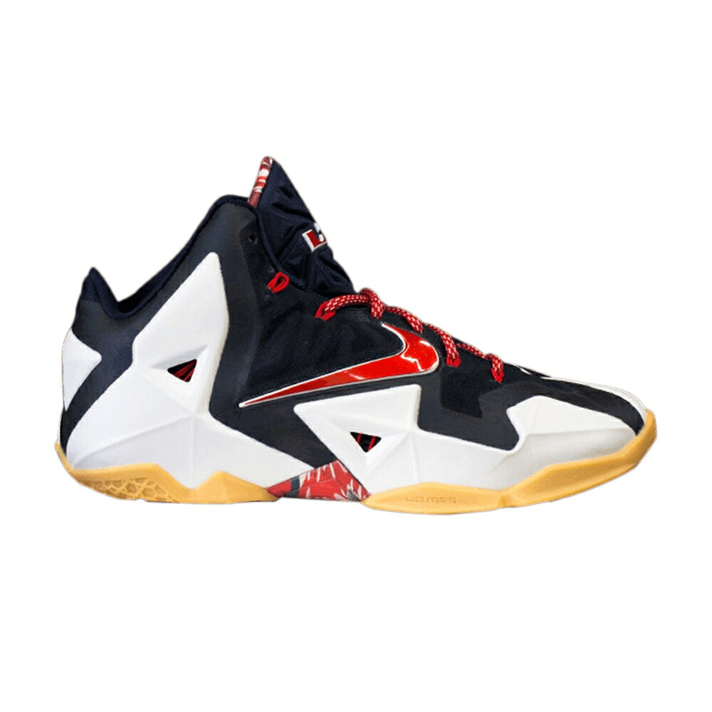 ナイキ レブロン 白色 ホワイト 赤 レッド 'INDEPENDENCE DAY' スニーカー メンズ NIKE LEBRON 11 / WHITE UNIVERSITY RED OBSIDIAN｜スニケス