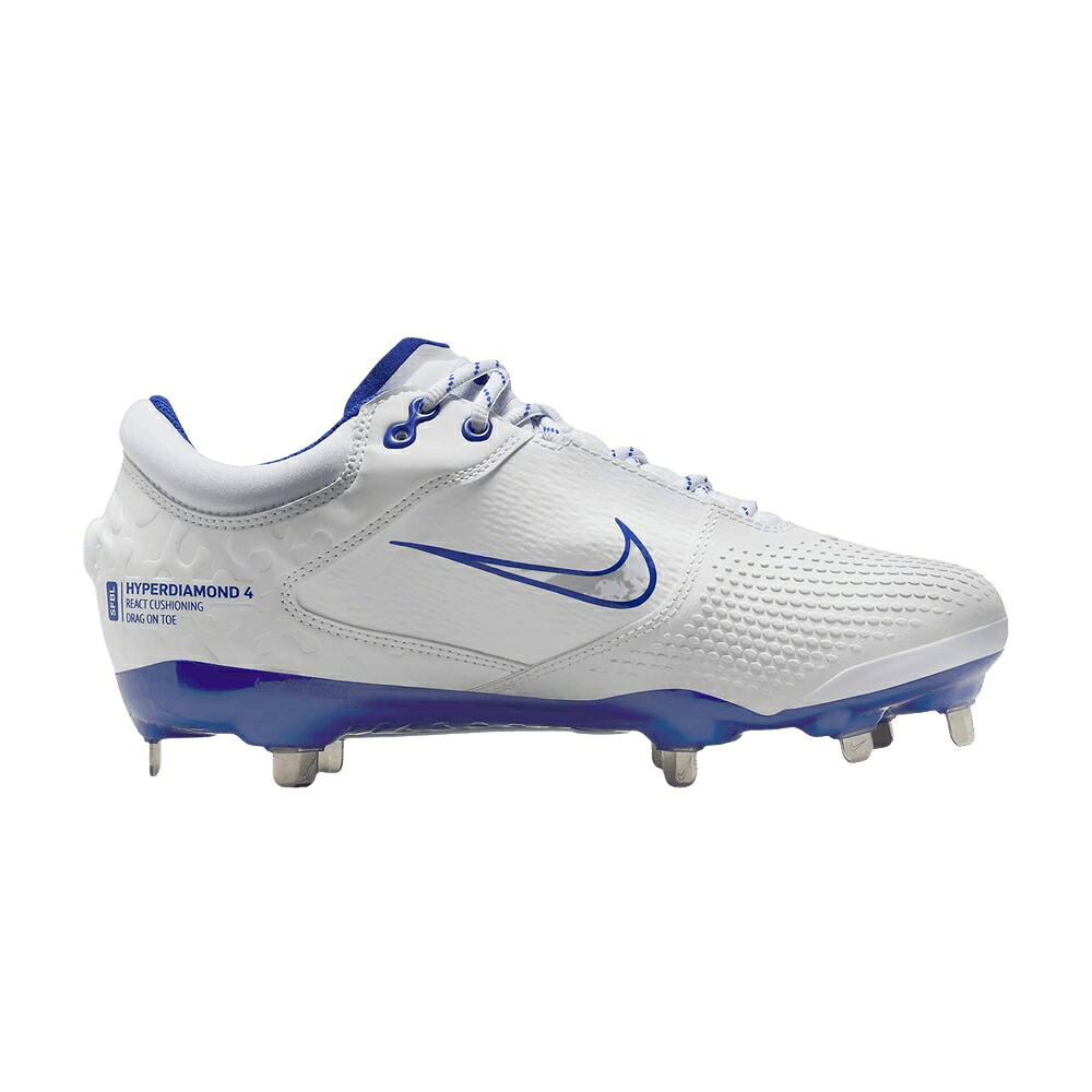 ナイキ エリート 白色 ホワイト ピュア プラチナム 'WHITE ROYAL' スニーカー レディース NIKE WMNS HYPERDIAMOND 4 ELITE 'WHITE/PURE PLATINUM/HYPER / WHITE PURE PLATINUM HYPER ROYAL