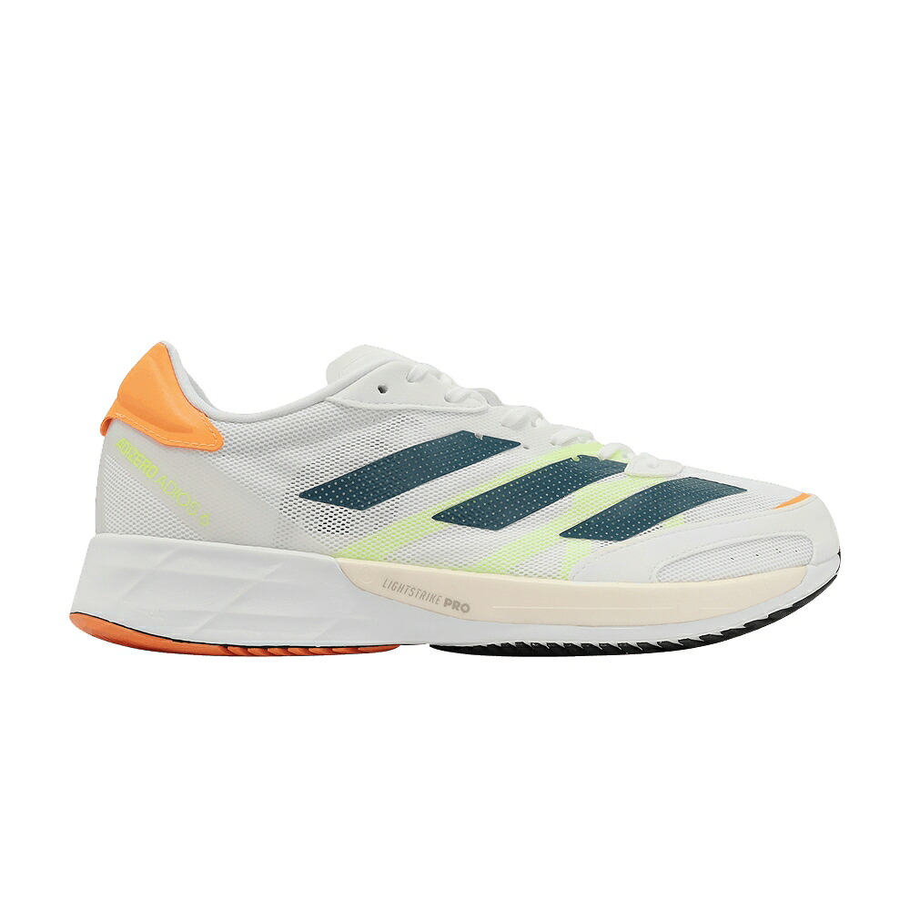 アディダス アディゼロ アディオス 白いこと 白いこと レアル \u0027WHITE ORANGE\u0027 スニーカー メンズ ADIDAS ADIZERO ADIOS 6 TEAL FLAMINGO / CLOUD WHITE REAL TEAL FLAMINGO