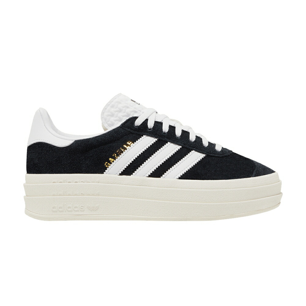 アディダス ガゼル コア 黒色 ブラック 白色 ホワイト BLACK WHITE スニーカー レディース ADIDAS WMNS GAZELLE BOLD / CORE BLACK CLOUD WHITE CORE