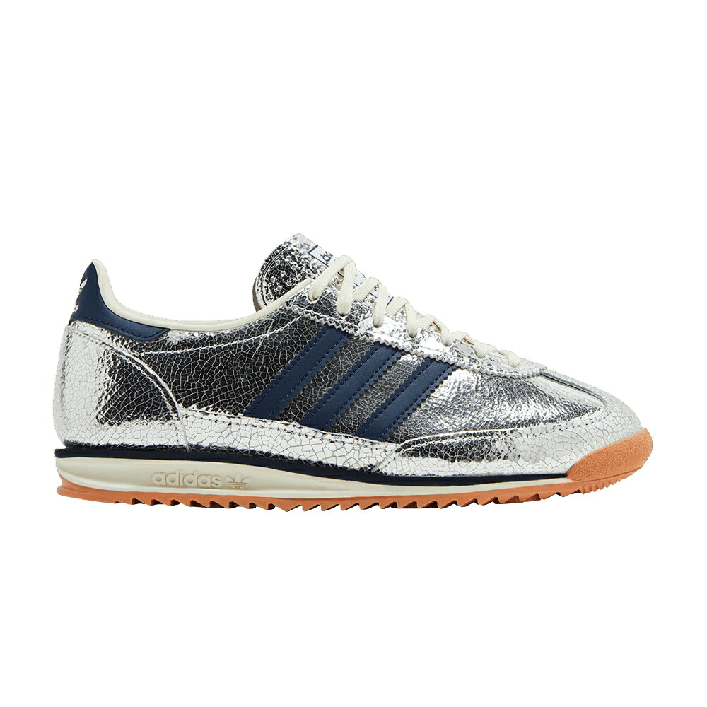 アディダス しろがね色 しろがね色 紺色 米国海軍 \u0027SILVER NAVY\u0027 スニーカー レディース ADIDAS WMNS SL72 OG METALLIC COLLEGIATE / SILVER METALLIC COLLEGIATE NAVY