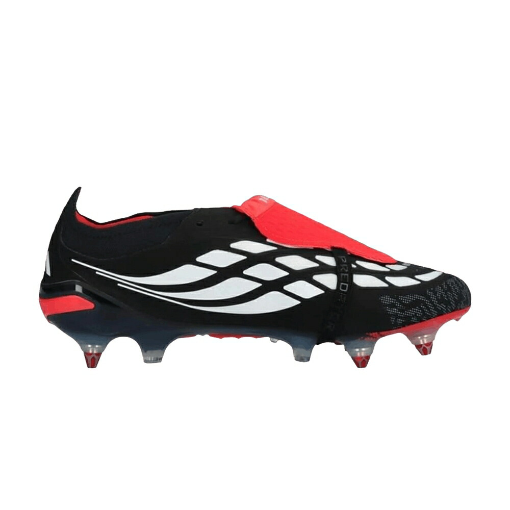 アディダス プレデター エリート 黒色 ブラック 白色 ホワイト コア 赤 レッド CORE RED スニーカー メンズ ADIDAS PREDATOR ELITE FOLD-OVER TONGUE SG BLACK CLOUD WHITE LUCID / CORE BLACK CLOUD WHITE LUCID RED