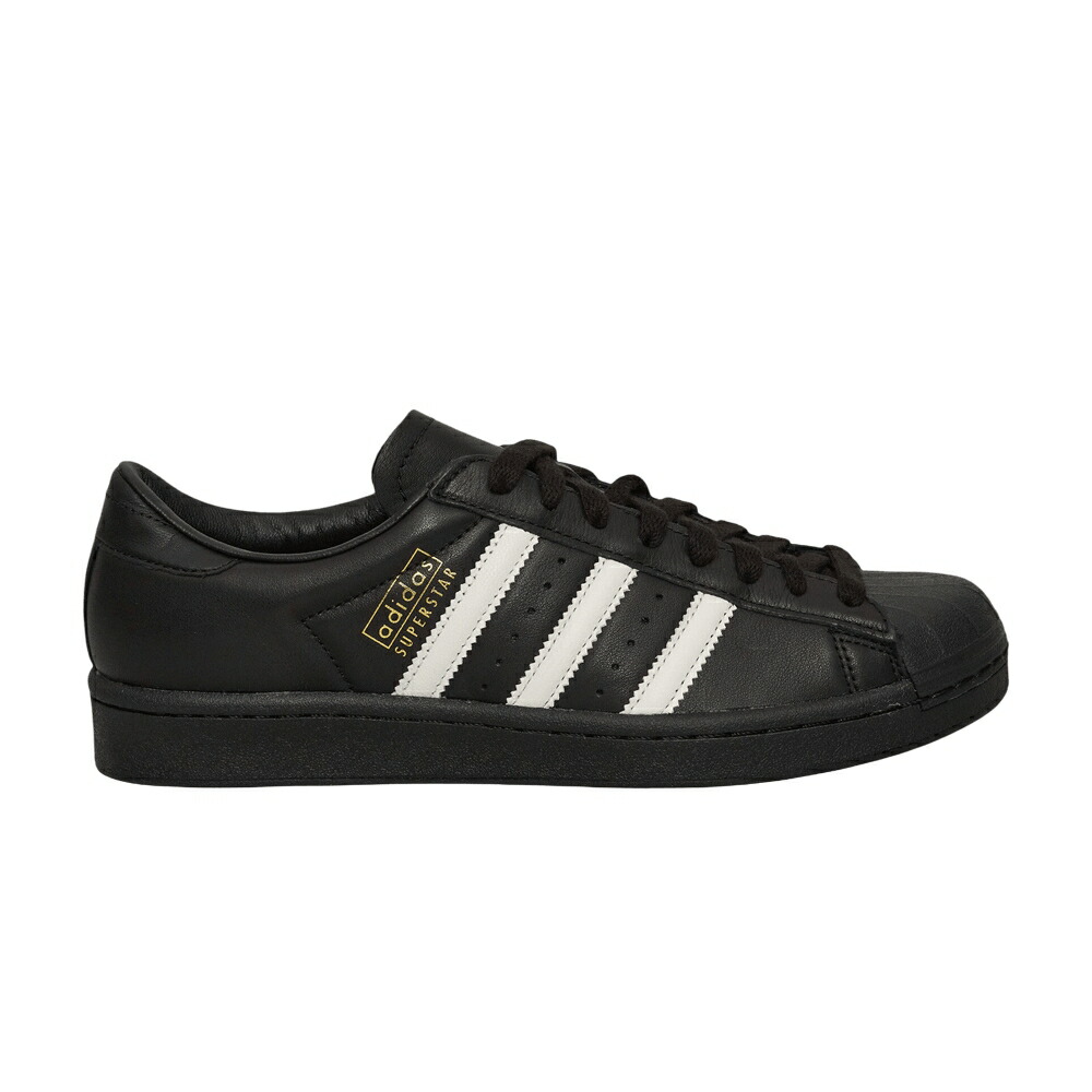 アディダス はやりっ子 ビンテージ ヴィンテージ 黒いこと 黒いこと \u0027BLACK\u0027 スニーカー メンズ ADIDAS SUPERSTAR VINTAGE / BLACK スニーカー-靴-メンズ靴