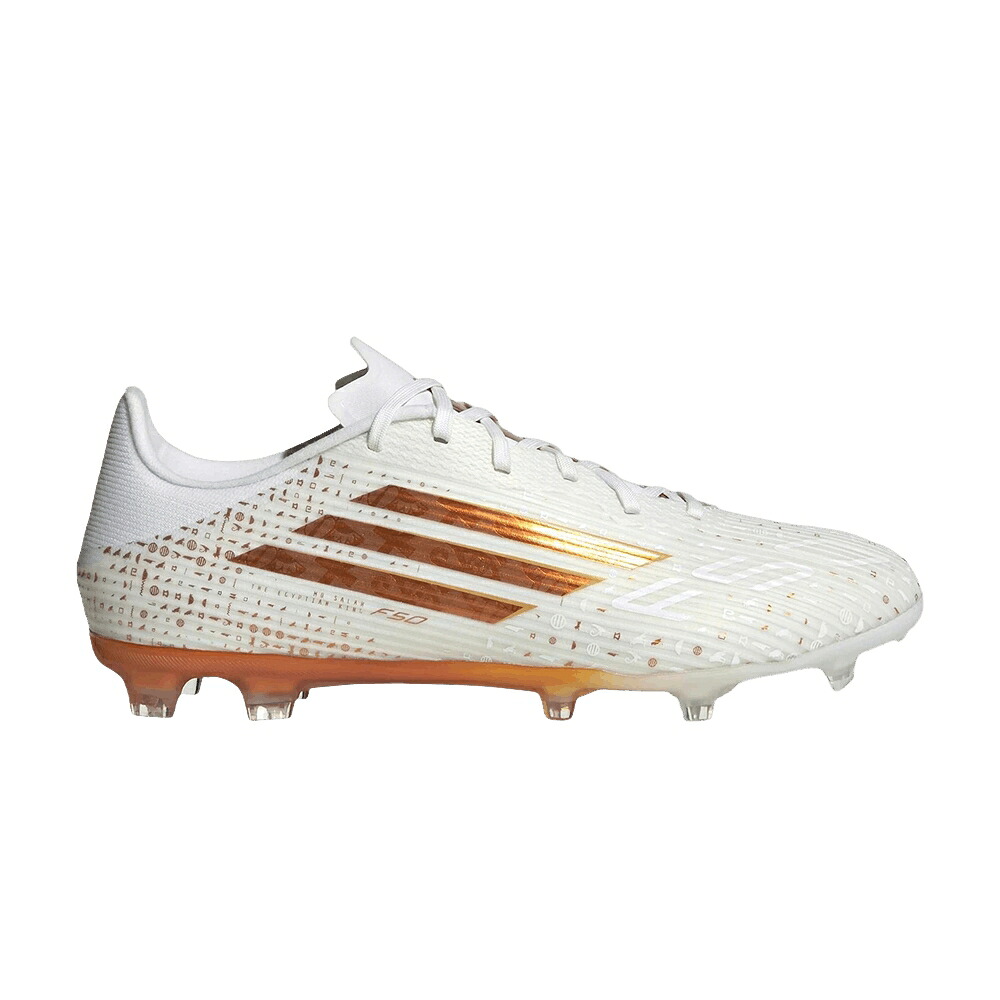 アディダス 白いこと 白いこと ゴールド \u0027THE KING\u0027 スニーカー メンズ ADIDAS MO SALAH X F50 LEAGUE FG MG EGYPTIAN / CLOUD WHITE THERMAL GOLD 靴-スニーカー-メンズ靴