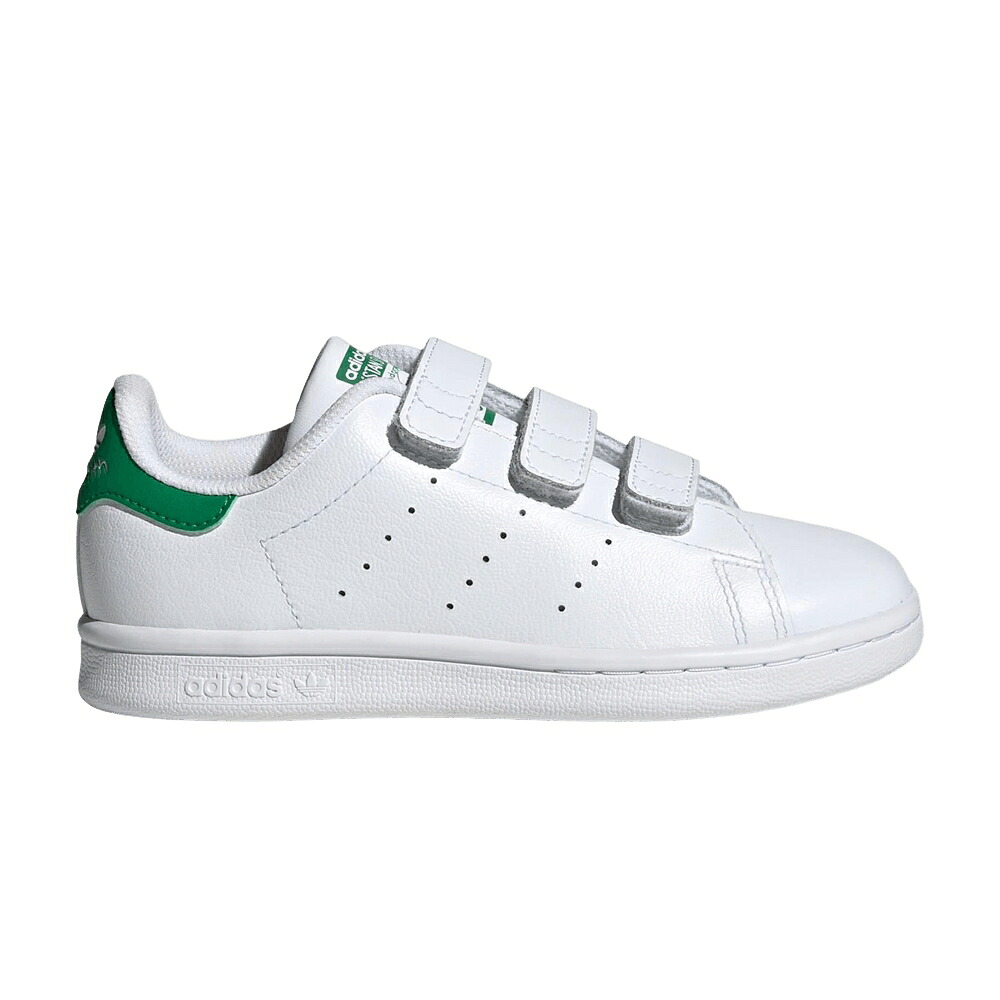アディダス 白いこと 白いこと 緑 緑であること 視点仕損ない \u0027CLOUD GREEN\u0027 スニーカー メンズ ADIDAS STAN SMITH COMFORT CLOSURE K WHITE / CLOUD WHITE CLOUD WHITE GREEN メンズ靴-靴