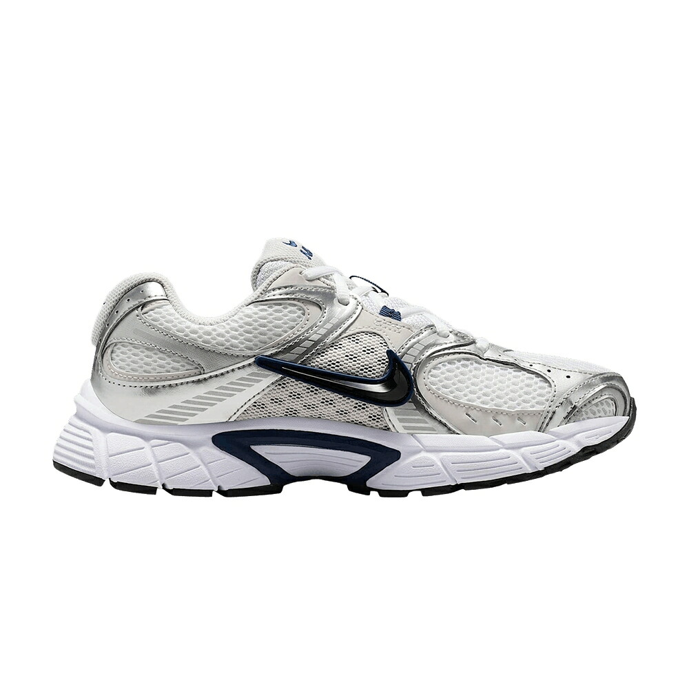 ナイキ しろがね色 しろがね色 紺色 米国海軍 \u0027METALLIC NAVY\u0027 スニーカー レディース NIKE WMNS V5 RNR SILVER MIDNIGHT / METALLIC SILVER MIDNIGHT NAVY