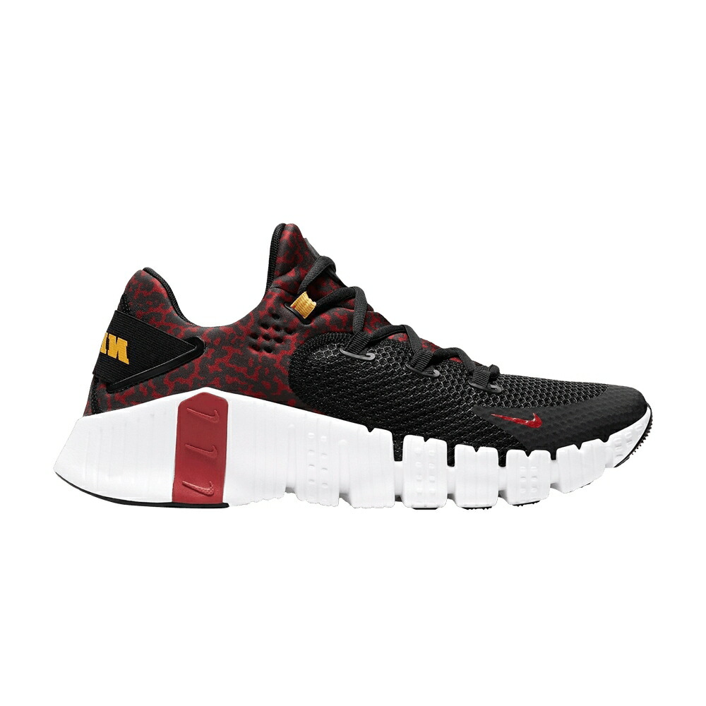 ナイキ フリー 黒色 ブラック 白色 ホワイト LEOPARD スニーカー メンズ NIKE FREE METCON 4 / BLACK DARK CAYENNE WHITE SOLAR