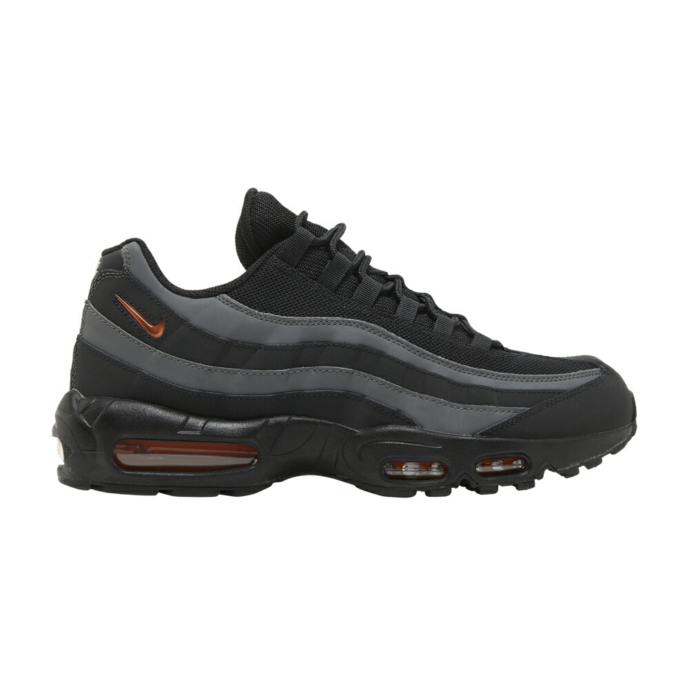ナイキ マックス 灰色 グレー 黒色 ブラック 橙 オレンジ エアマックス BLACK ORANGE スニーカー メンズ NIKE AIR MAX 95 GREY SAFETY / BLACK SAFETY ORANGE IRON GREY