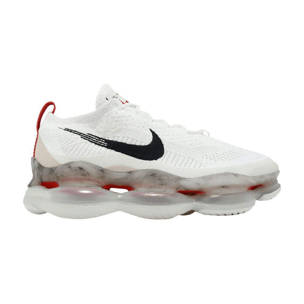 ナイキ マックス フライニット 白色 ホワイト 黒色 ブラック 赤 レッド エアマックス LEAP HIGH スニーカー メンズ NIKE AIR MAX SCORPION FLYKNIT / WHITE BLACK SAIL VARSITY RED