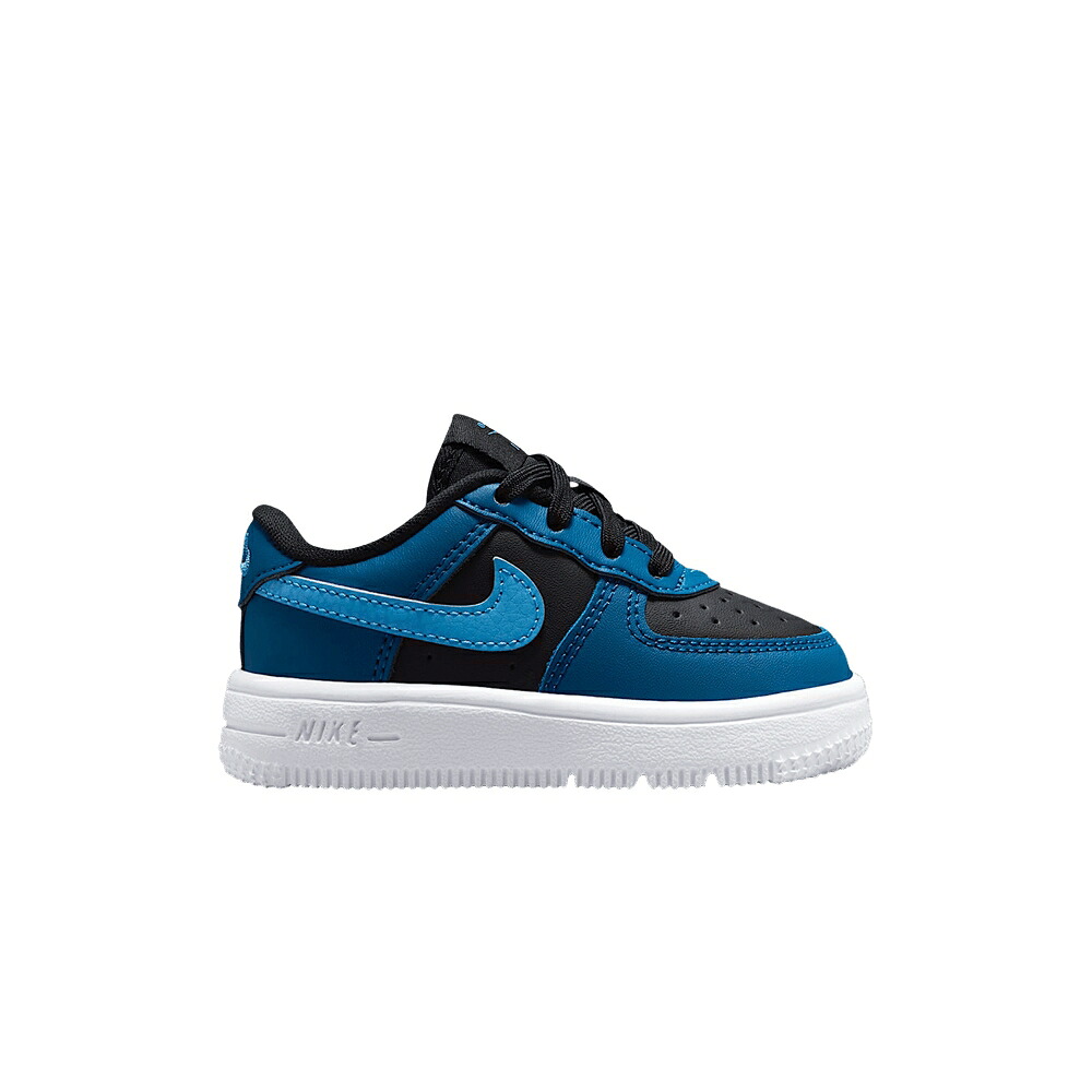 ナイキ コート 黒色 ブラック 青色 ブルー 白色 ホワイト 'BLACK BLUE' ベビー NIKE FORCE 1 LOW LV8 TD COURT / BLACK COURT BLUE WHITE DUTCH