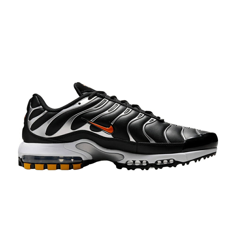 ナイキ マックス ゴルフ 黒いこと 黒いこと しろがね色 しろがね色 エアマックスプラス \u0027BLACK ORANGE\u0027 スニーカー メンズ NIKE AIR MAX PLUS GOLF TOTAL / BLACK METALLIC SILVER TOTAL