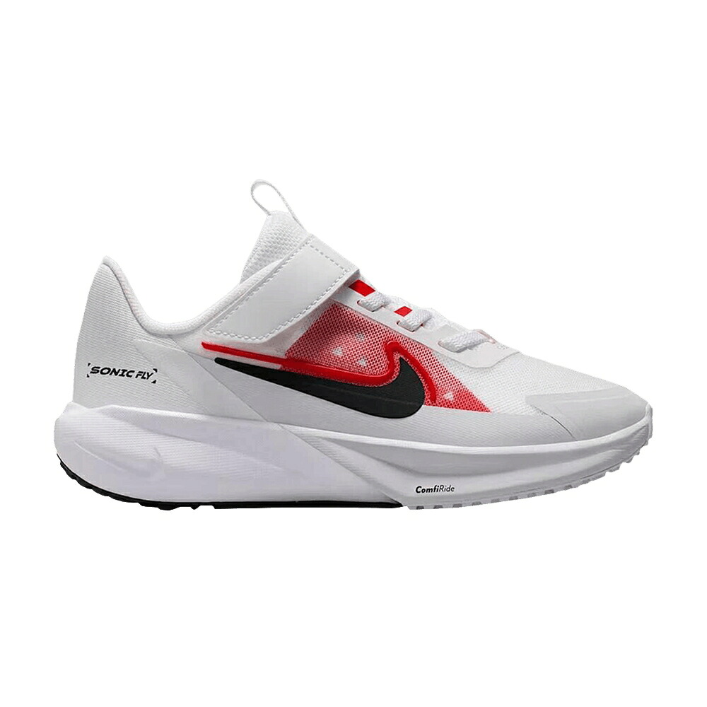 ナイキ 白色 ホワイト 赤 レッド ピュア 'SUMMIT RED' ジュニア キッズ NIKE SONIC FLY PS WHITE UNIVERSITY / SUMMIT WHITE UNIVERSITY RED PURE ベビー マタニティ スニーカー|スニケス