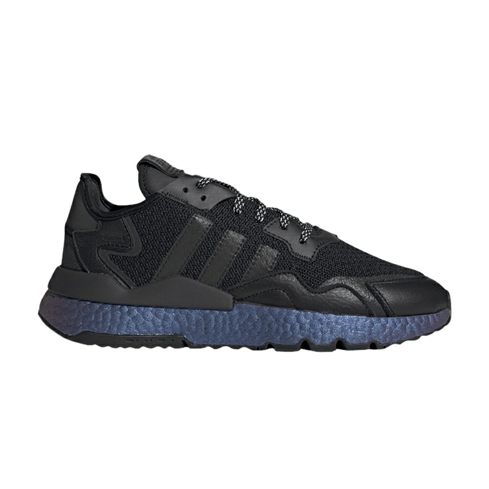 アディダス ジョガーパンツ 青色 ブルー コア 黒色 ブラック カーボン 'METALLIC BOOST' スニーカー メンズ ADIDAS NITE JOGGER BLUE / CORE BLACK CORE BLACK CARBON|スニケス