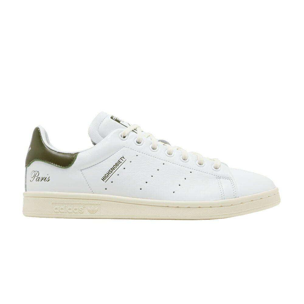 アディダス 白色 ホワイト クリーム スタンスミス 'NOT GREEN' スニーカー メンズ ADIDAS HIGHSNOBIETY X STAN SMITH IN PARIS - WHITE / CLOUD WHITE CLOUD WHITE CREAM 50,100円