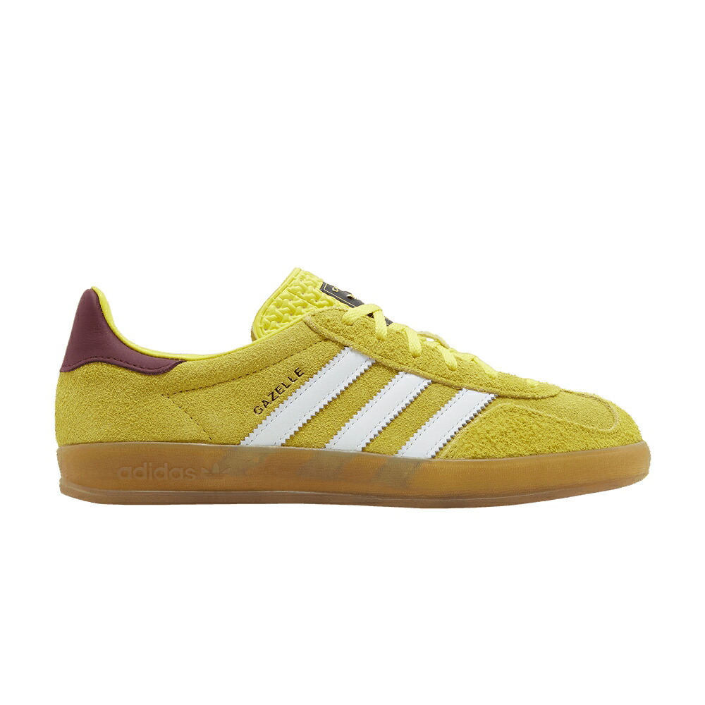 アディダス ガゼル 黄味がかった 黄色 白いこと 白いこと \u0027BRIGHT BURGUNDY\u0027 スニーカー レディース ADIDAS WMNS GAZELLE INDOOR YELLOW / BRIGHT YELLOW CLOUD WHITE