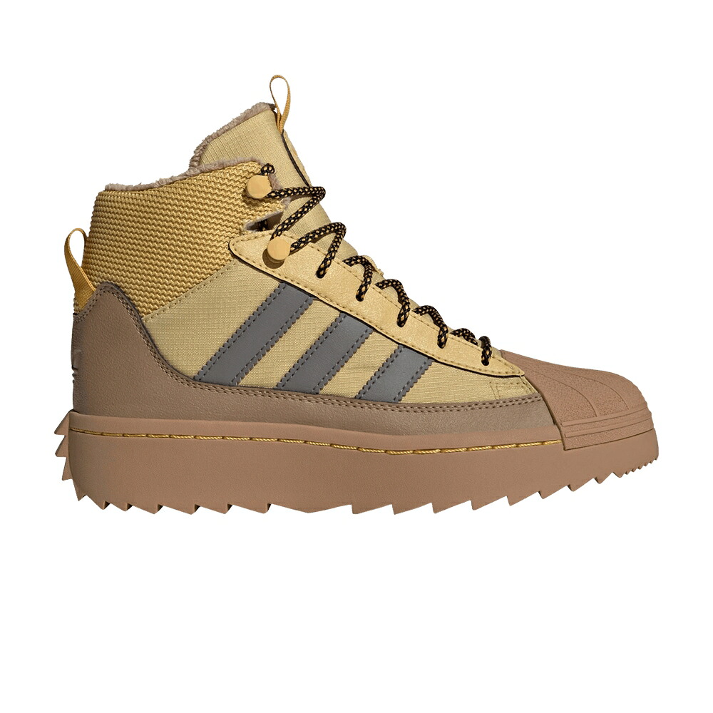 アディダス スーパースター ウィンター ブーツ チャコール コア 黒色 ブラック 'OAT CHARCOAL' スニーカー メンズ ADIDAS SUPERSTAR WINTER TREK BOOT J / OAT CHARCOAL CORE BLACK