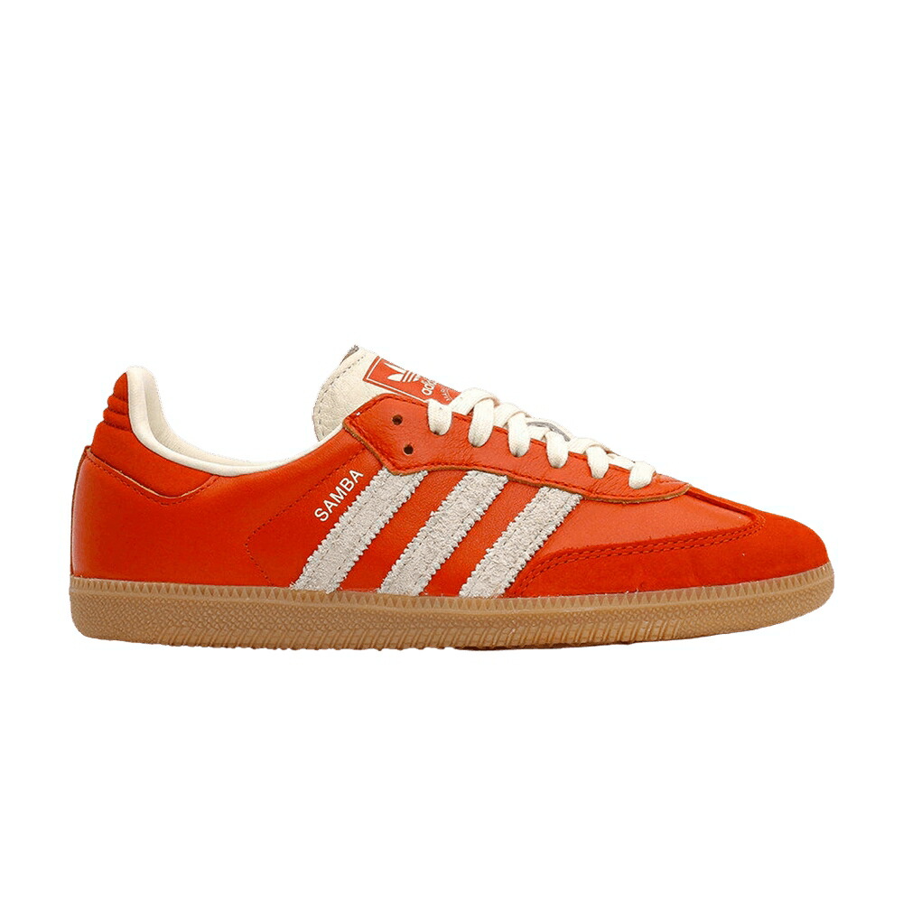 アディダス サンバ 橙 オレンジ色 皮膚軟化剤 白いこと 白いこと \u0027COLLEGIATE CREAM\u0027 スニーカー レディース ADIDAS WMNS SAMBA OG ORANGE / COLLEGIATE ORANGE CREAM WHITE