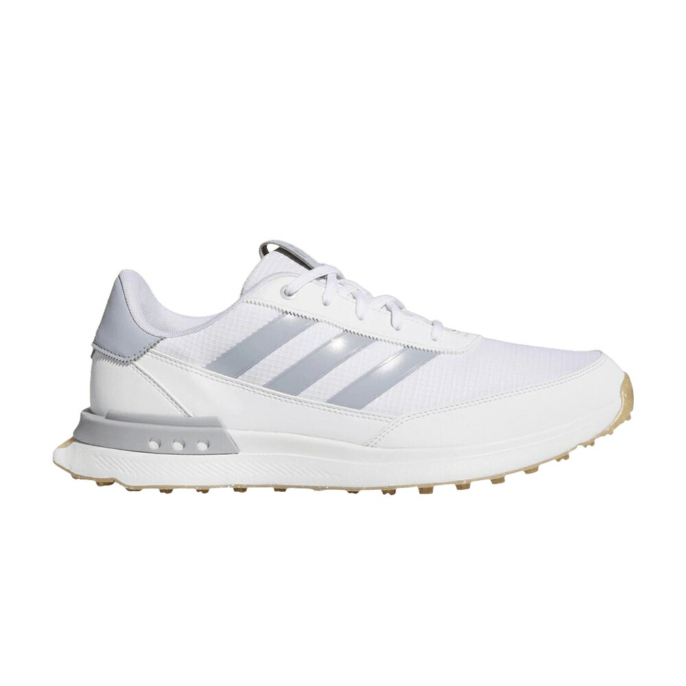 アディダス ゴルフ 白色 ホワイト 銀色 シルバー 'CLOUD GUM' スニーカー メンズ ADIDAS S2G 24 SPIKELESS GOLF WHITE HALO SILVER / CLOUD WHITE HALO SILVER GUM