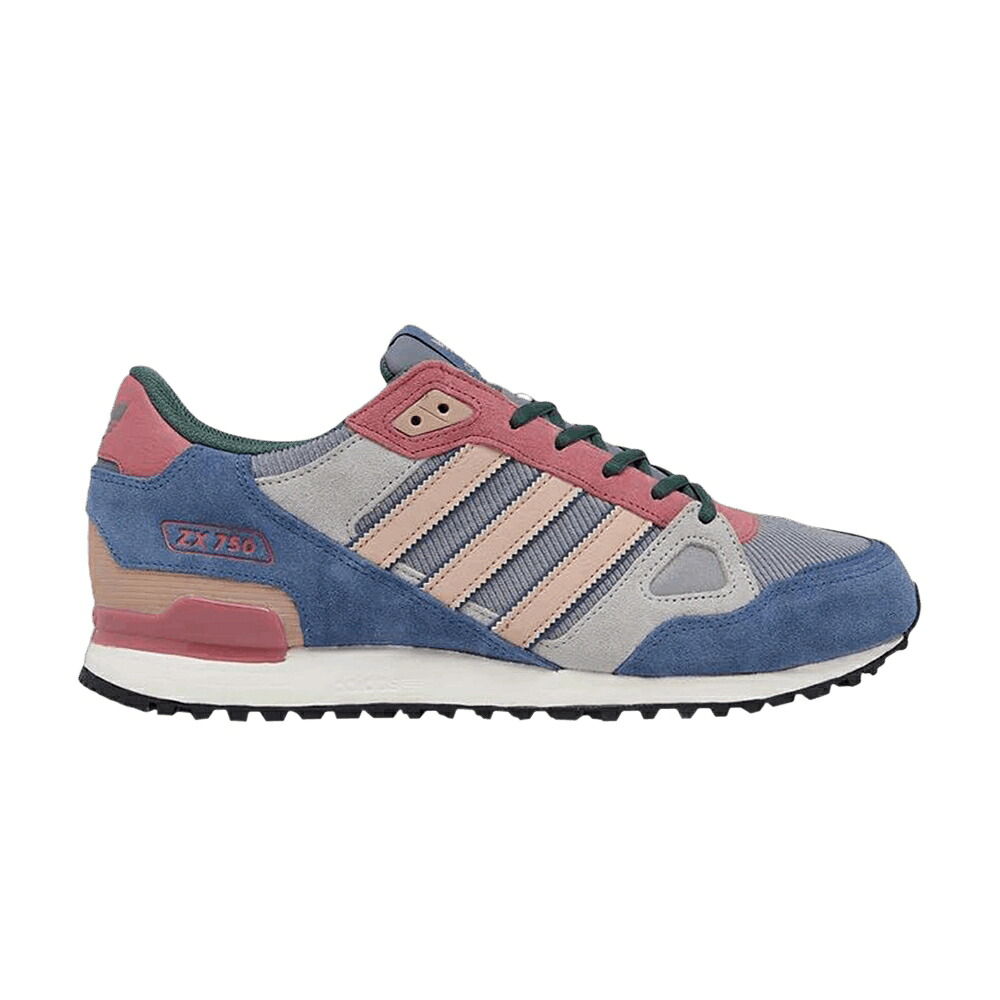 アディダス 灰色 グレー 'PINK BLUE' スニーカー メンズ ADIDAS ZX 750 GREY /