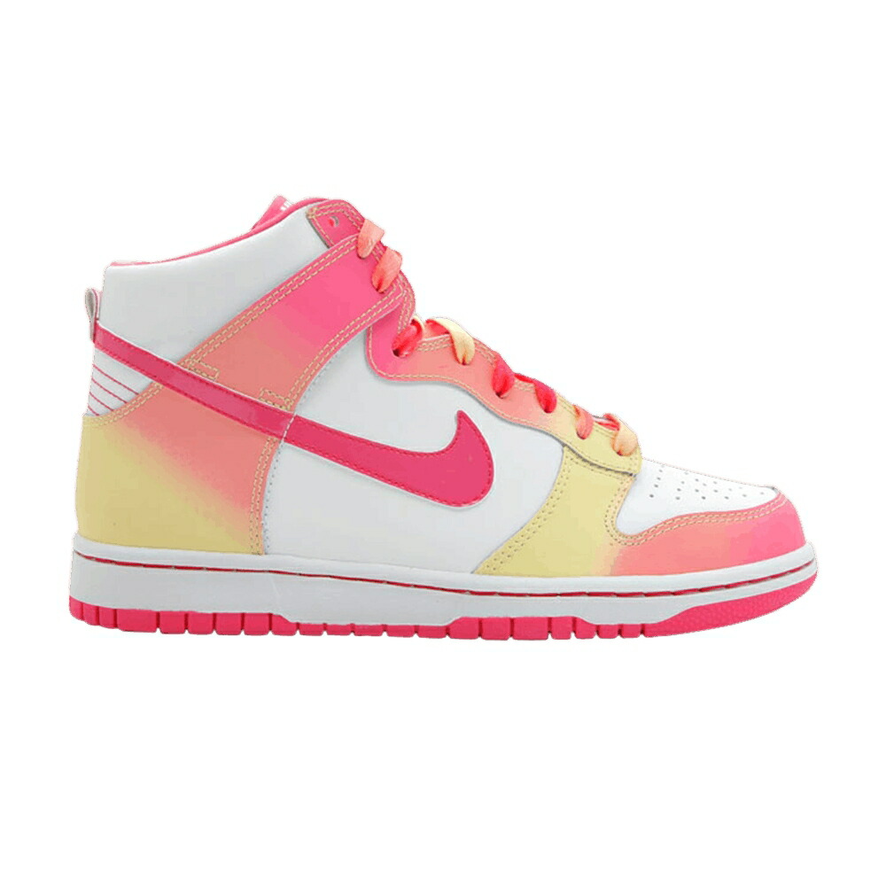 ナイキ ダンク ハイ ダンクハイ ジュニア キッズ NIKE DUNK HIGH GS / WHT LGHT RS BRGHT PCH LMN CHFF ベビー マタニティ スニーカー