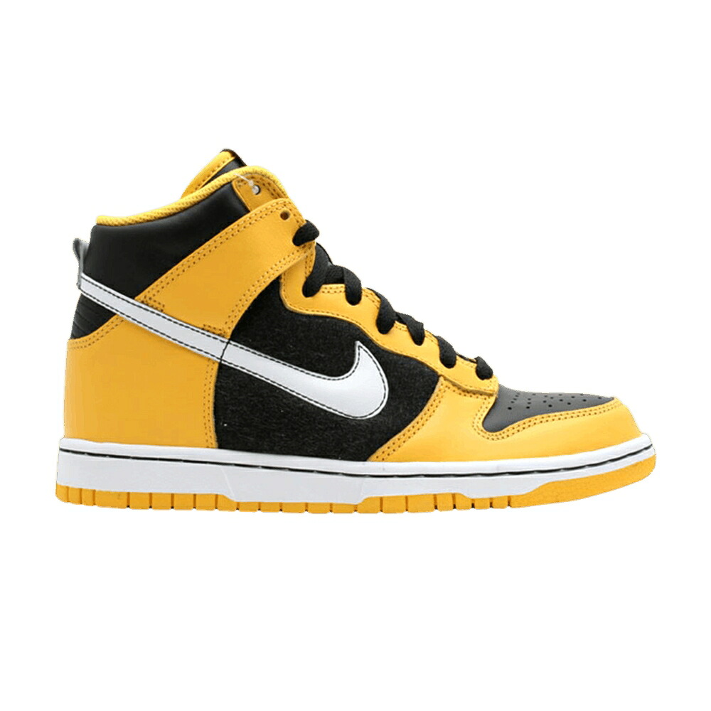 ナイキ ダンク ご機嫌 白いこと 白いこと 黒いこと 黒いこと ダンクハイ スニーカー メンズ NIKE DUNK HIGH / VARSITY MAIZE WHITE BLACK メンズ靴-靴