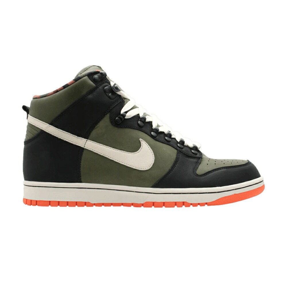 ナイキ ダンク ハイ プレミアム アーミー オリーブ 橙 オレンジ ダンクハイ スニーカー メンズ NIKE DUNK HIGH PREMIUM HT / ARMY OLIVE BIRCH ORANGE BLAZE｜スニケス