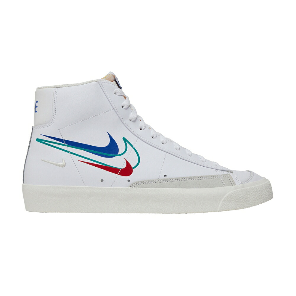 ナイキ ブレイザー ミッド 白色 ホワイト ゲーム 赤 レッド '77 'MULTISWOOSH' ゲームロイヤル 青 ブルー スニーカー メンズ NIKE BLAZER MID 'MULTI-SWOOSH' / WHITE GAME ROYAL UNIVERSITY RED|スニケス