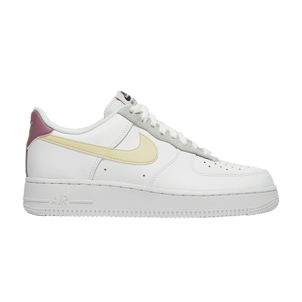 ナイキ 白色 ホワイト ピンク エアフォース '07 'WHITE DROP' スニーカー レディース NIKE WMNS AIR FORCE 1 ESSENTIAL LEMON / WHITE LEMON DROP REGAL PINK|スニケス
