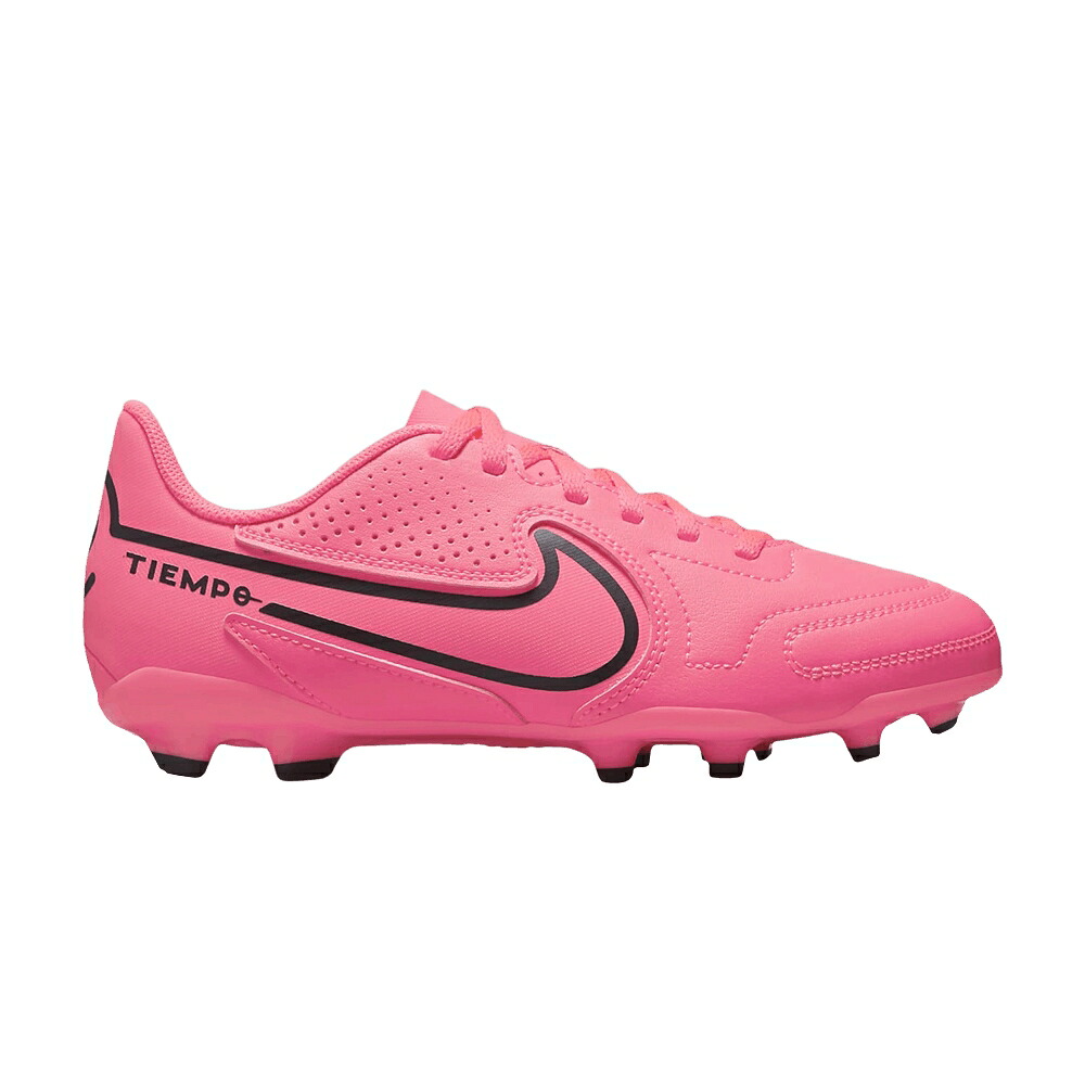 ナイキ ティエンポ レジェンド クラブ ピンク 黒色 ブラック 'RACER PINK' ジュニア キッズ NIKE TIEMPO LEGEND 9 CLUB MG GS / RACER PINK BLACK ベビー マタニティ スニーカー|スニケス