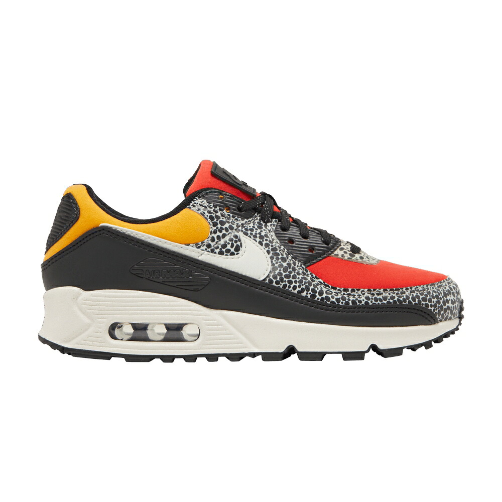ナイキ マックス 黒いこと 黒いこと 赤 赤いこと エア湖マックス \u0027SAFARI\u0027 スニーカー レディース NIKE WMNS AIR MAX 90 SE / BLACK CHILE RED POLLEN PHANTOM