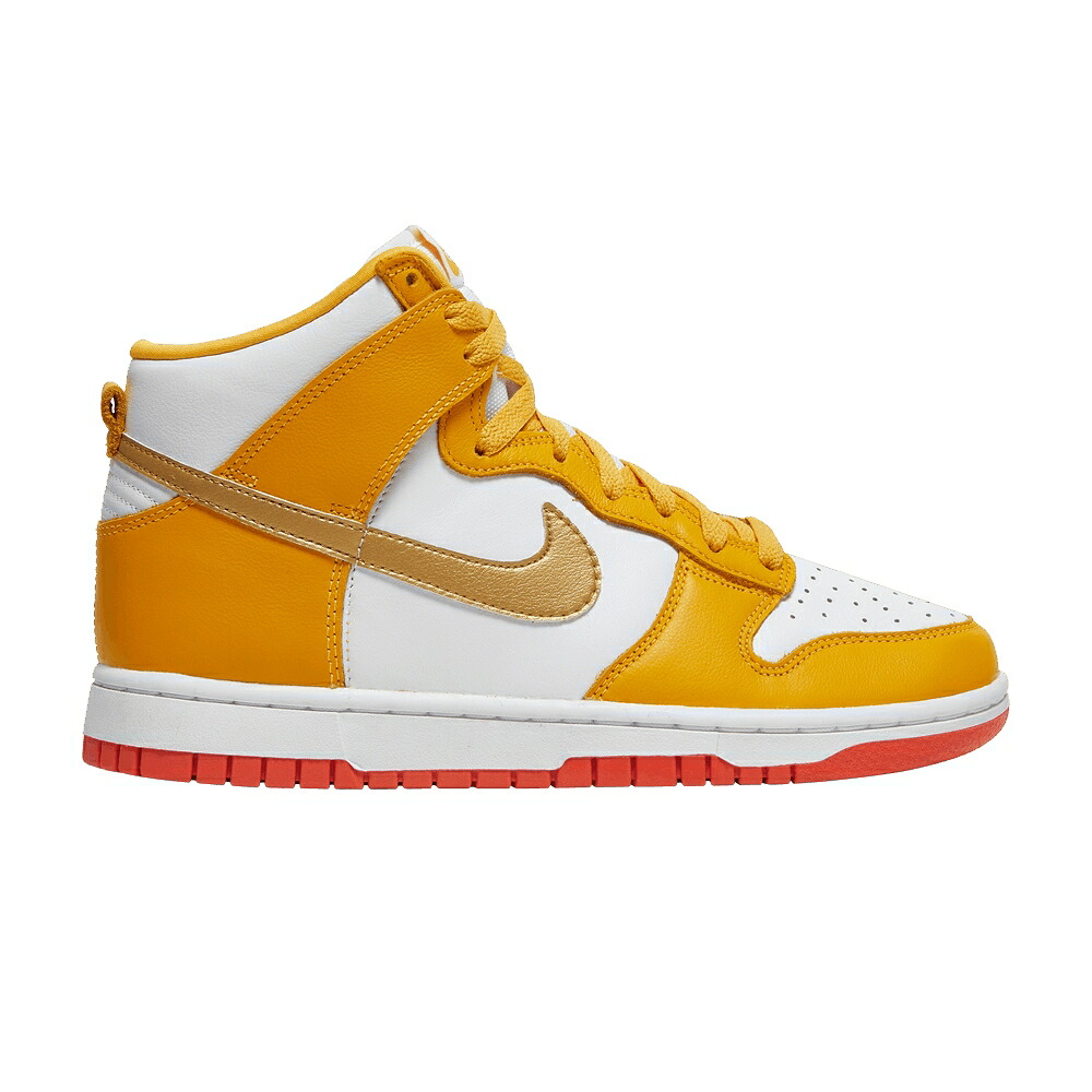 ナイキ ダンク ハイ ゴールド 橙 オレンジ 白色 ホワイト ダンクハイ 'UNIVERSITY ORANGE' スニーカー レディース NIKE WMNS DUNK HIGH GOLD / ORANGE WHITE UNIVERSITY GOLD｜スニケス
