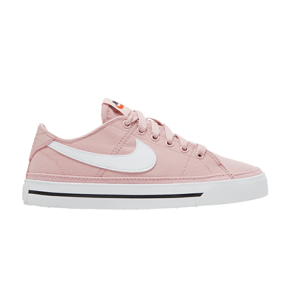 ナイキ コート レガシー ピンク 黒色 ブラック チーム 橙 オレンジ 'PINK GLAZE' スニーカー レディース NIKE WMNS COURT LEGACY CANVAS / PINK GLAZE BLACK TEAM ORANGE｜スニケス