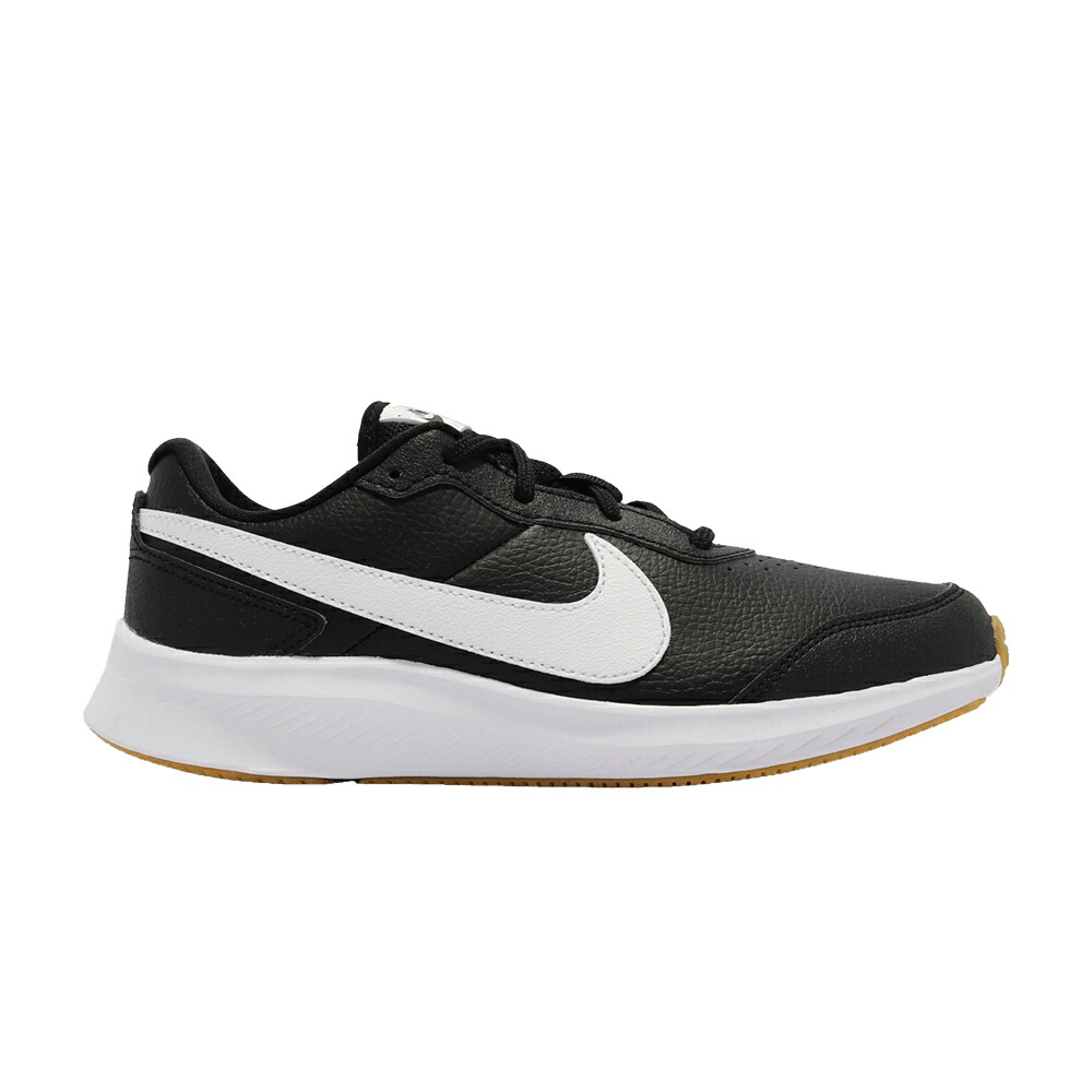 ナイキ レザー 黒色 ブラック 白色 ホワイト 茶色 ブラウン 'BLACK WHITE' ジュニア キッズ NIKE VARSITY LEATHER GS / BLACK WHITE GUM LIGHT BROWN ベビー マタニティ スニーカー|スニケス