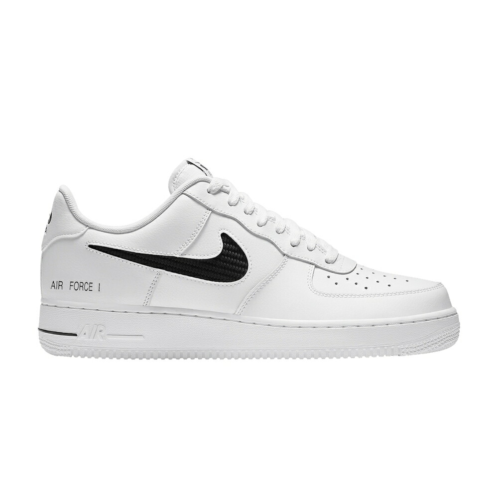 ナイキ スウッシュ スウォッシュ 白色 ホワイト 黒色 ブラック エアフォース 07 CUT BLACK スニーカー メンズ NIKE AIR FORCE 1 LV8 OUT SWOOSH - WHITE / WHITE BLACK WHITE