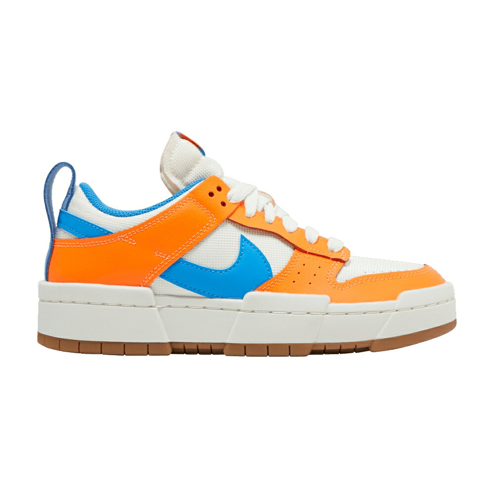 ナイキ ダンク 橙 オレンジ色 ダンクロー \u0027SUPA\u0027 スニーカー レディース NIKE WMNS DUNK LOW DISRUPT / SAIL TOTAL ORANGE GUM MEDIUM