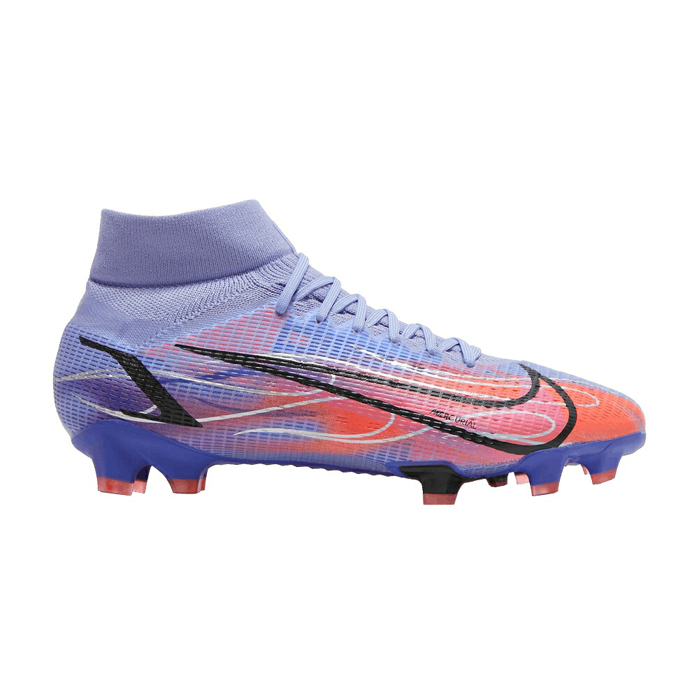 ナイキ プロ 藍色 インディゴ バースト 'FLAMES' スニーカー メンズ NIKE KYLIAN MBAPP X MERCURIAL SUPERFLY 8 PRO FG / LIGHT THISTLE INDIGO BURST