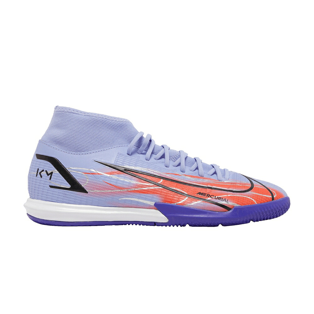 ナイキ アカデミー 藍色 インディゴ バースト 'FLAMES' スニーカー メンズ NIKE KYLIAN MBAPP X MERCURIAL SUPERFLY 8 ACADEMY IC / LIGHT THISTLE INDIGO BURST
