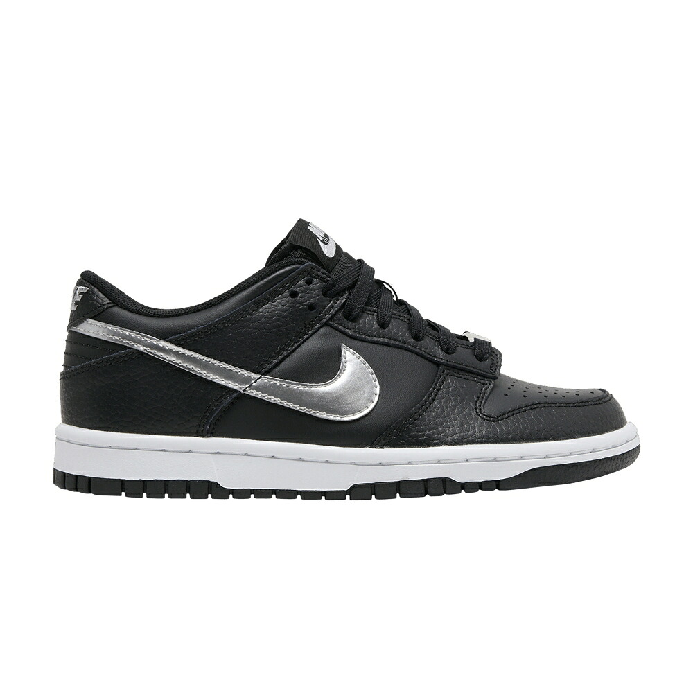 ナイキ ダンク 黒色 ブラック 灰色 グレー 白色 ホワイト ダンクロー '75TH SPURS' ジュニア キッズ NIKE NBA X DUNK LOW EMB GS ANNIVERSARY - / BLACK IRON GREY WHITE CHROME ベビー マタニティ スニーカー｜スニケス