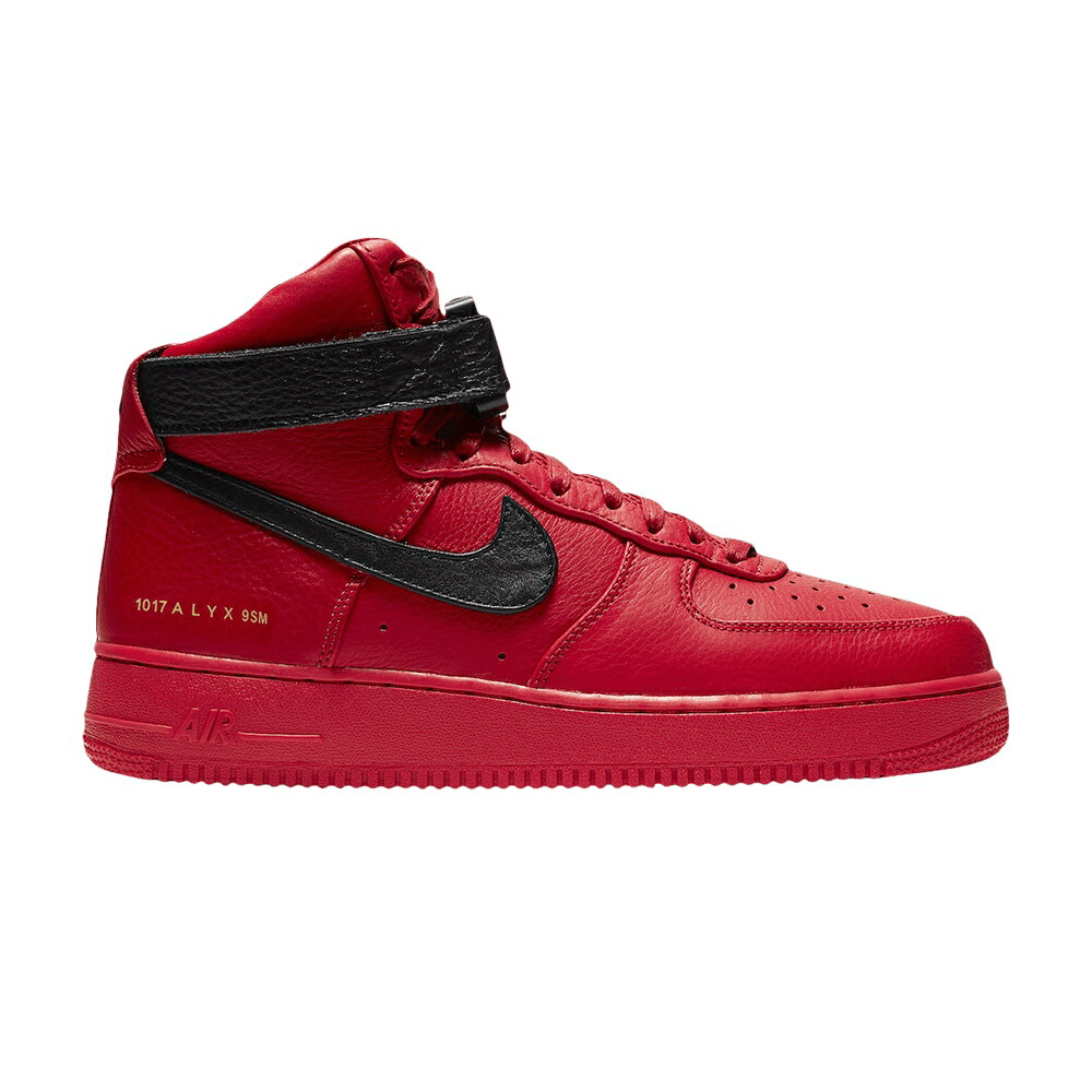ナイキ 御機嫌 赤 赤いこと 黒いこと 黒いこと 空軍 \u0027UNIVERSITY RED\u0027 スニーカー メンズ NIKE 1017 ALYX 9SM X AIR FORCE 1 HIGH / UNIVERSITY RED BLACK